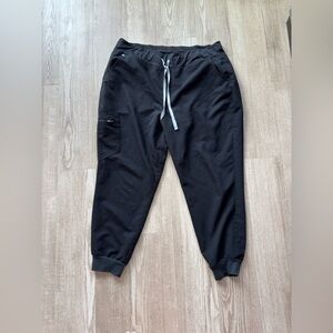 Figs Black Scrub Pants- Zamora Jogger XXL Petite
